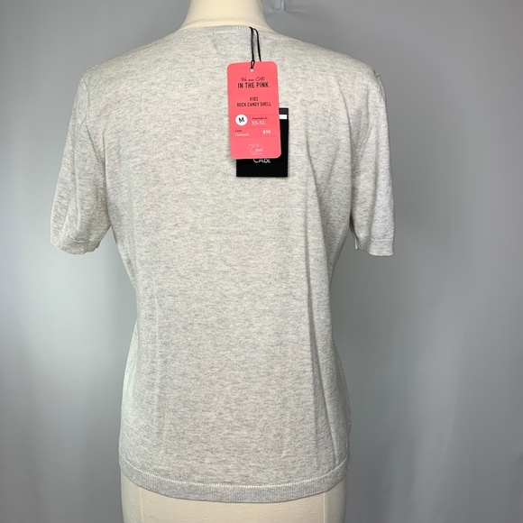 CAbi Rock Candy Shell Sweater Beaded Size: M - Picture 4 of 8